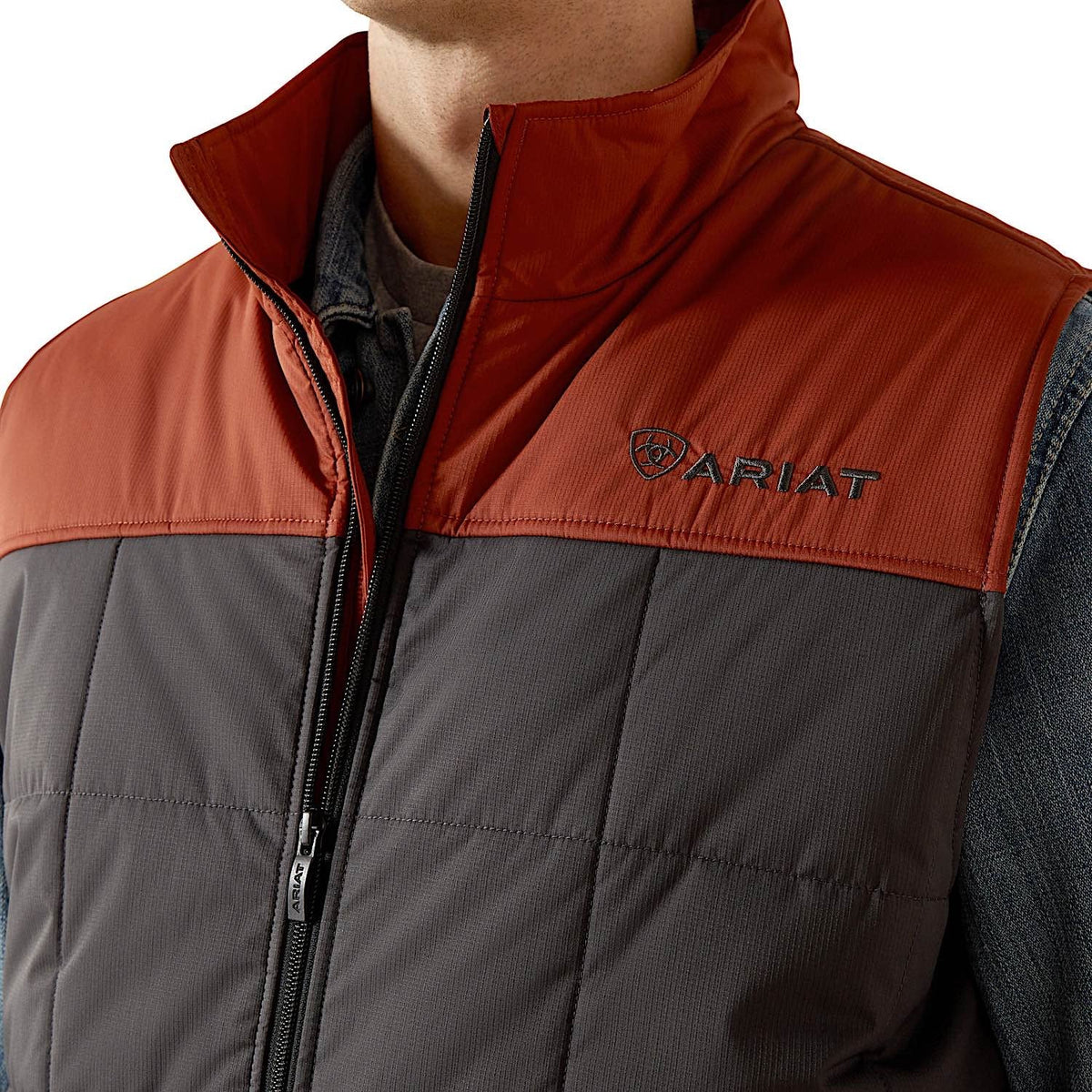Ariat Mens Cruis Insulated Vest - Smoked Paprika/Phantom