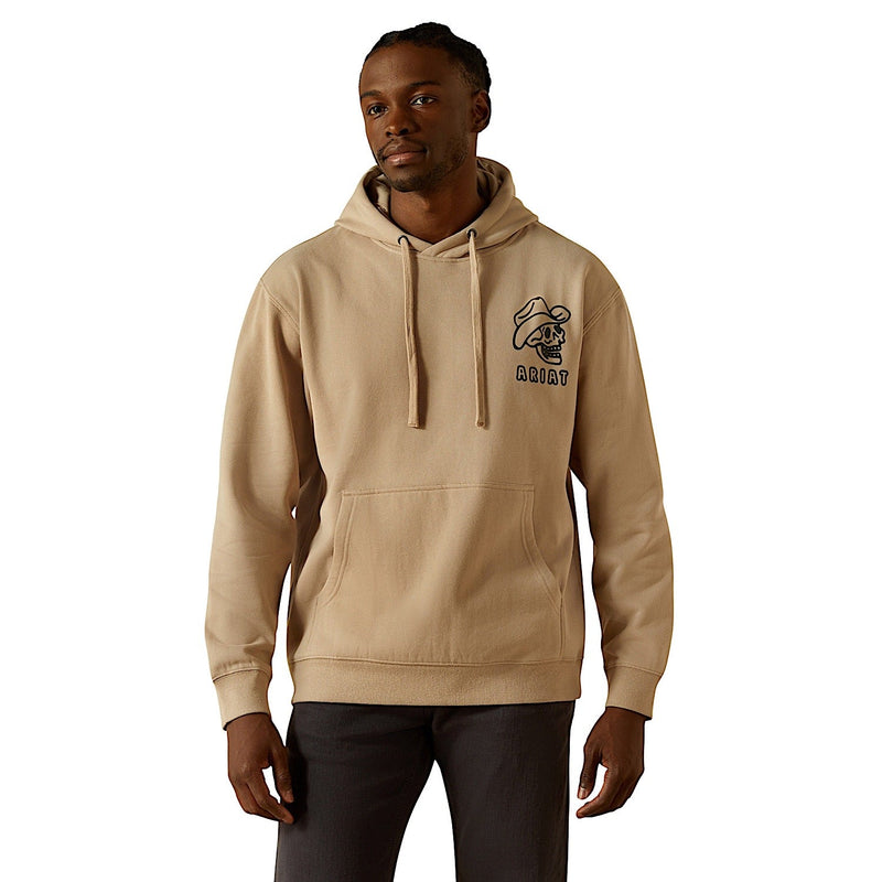 Ariat Mens Drinking Buddies Hoodie - Beige