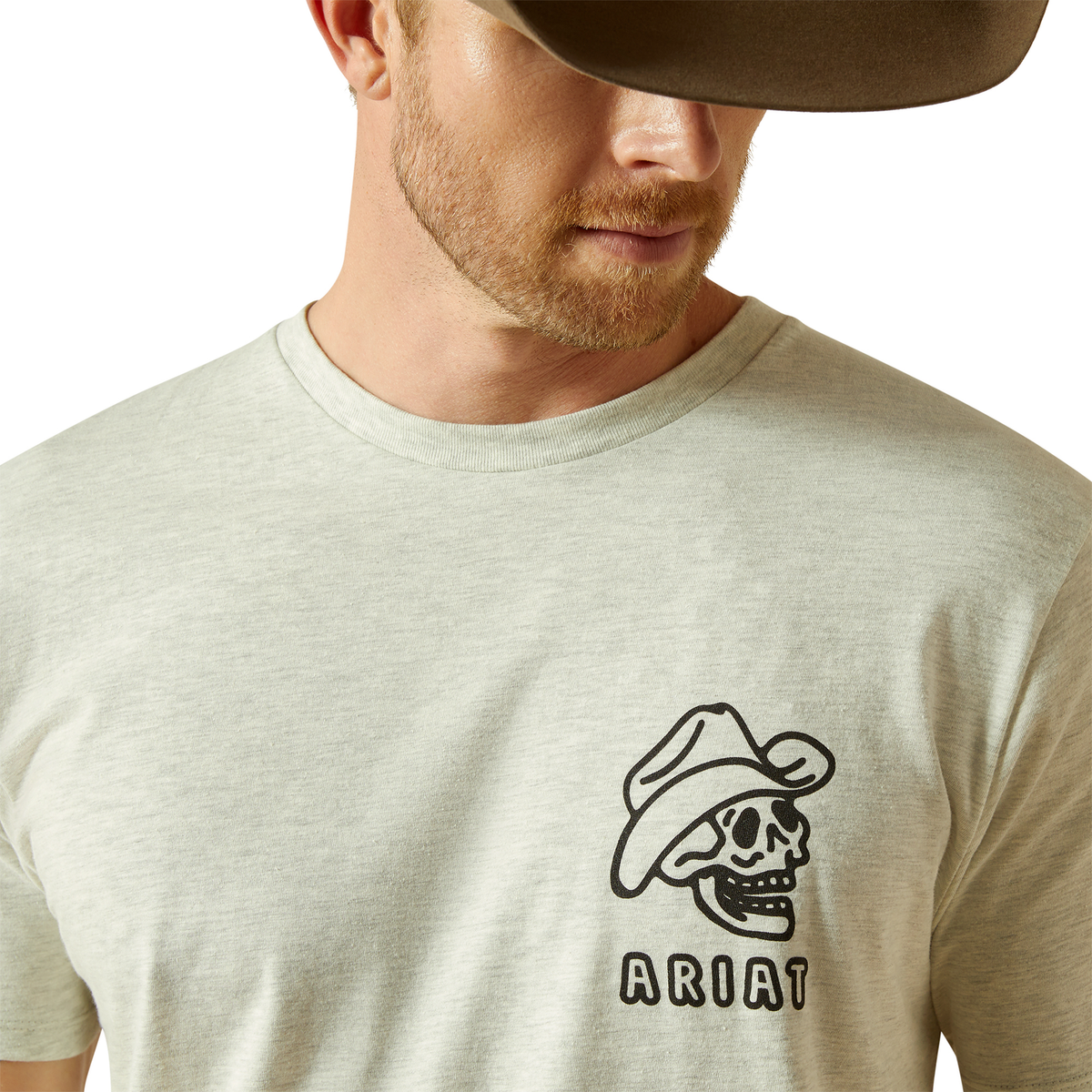 Ariat Mens Drinking Buddies Tee - Oatmeal Heather
