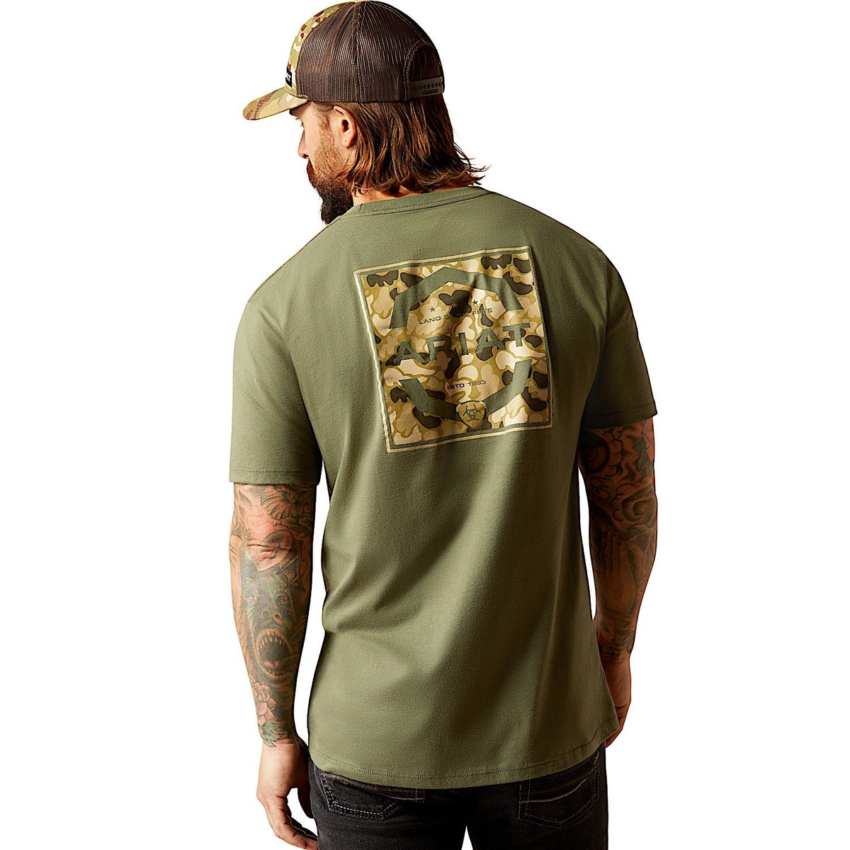 Ariat Men’s Duck T-Shirt - Surplus Green