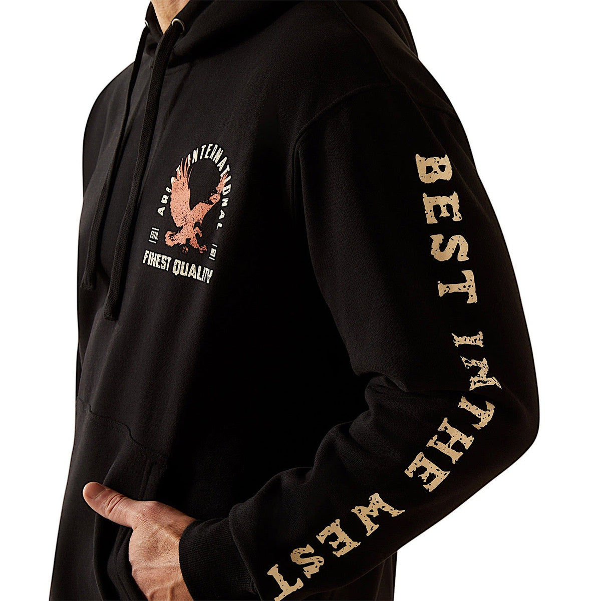 Ariat Mens Eagle Hoodie - Black