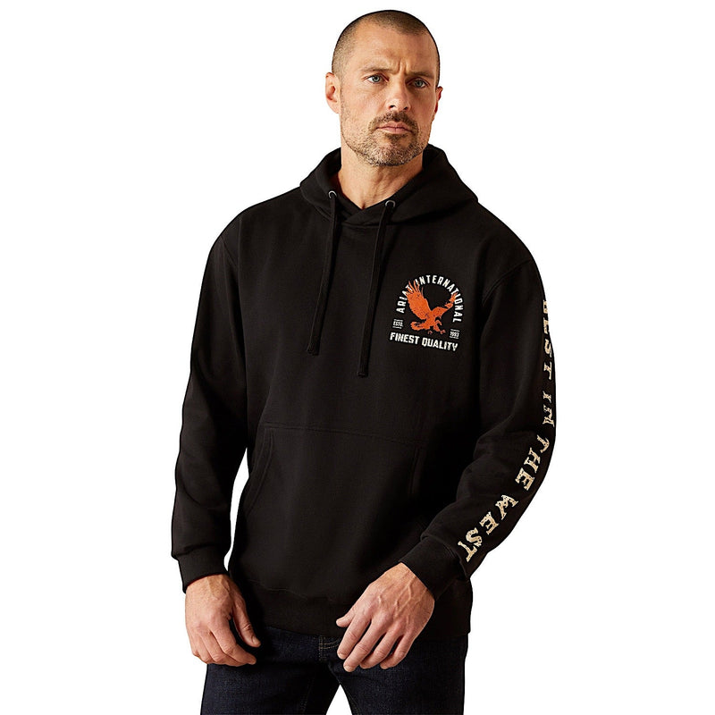 Ariat Mens Eagle Hoodie - Black