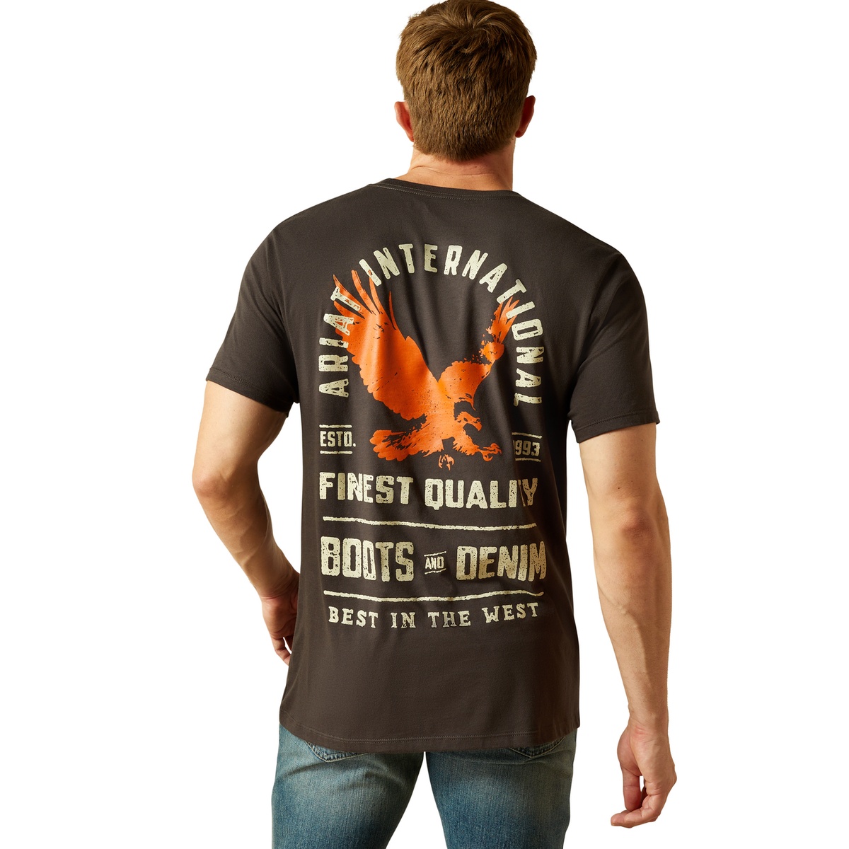 Ariat Mens Eagle Large Tee - Vintage Black