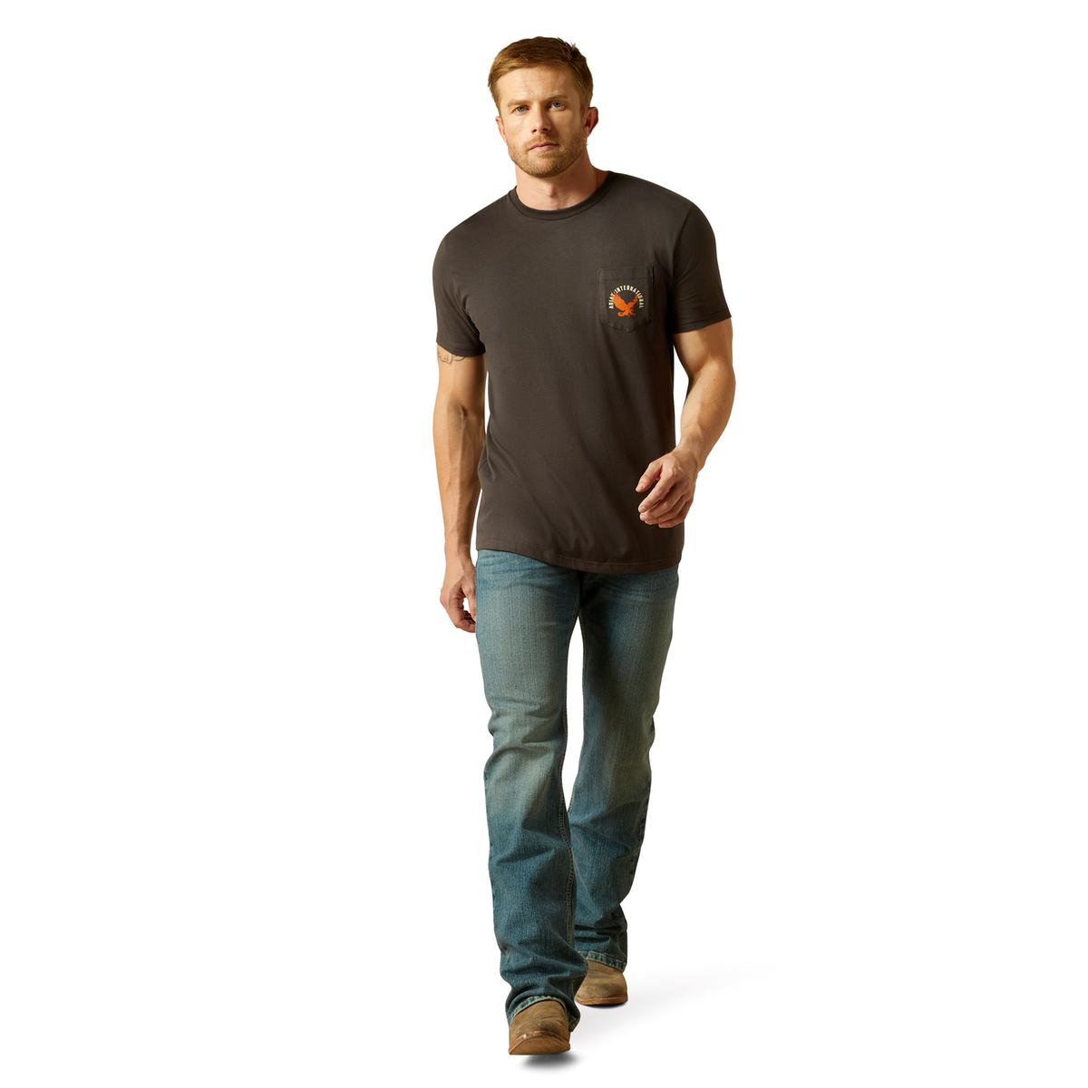 Ariat Mens Eagle Large Tee - Vintage Black