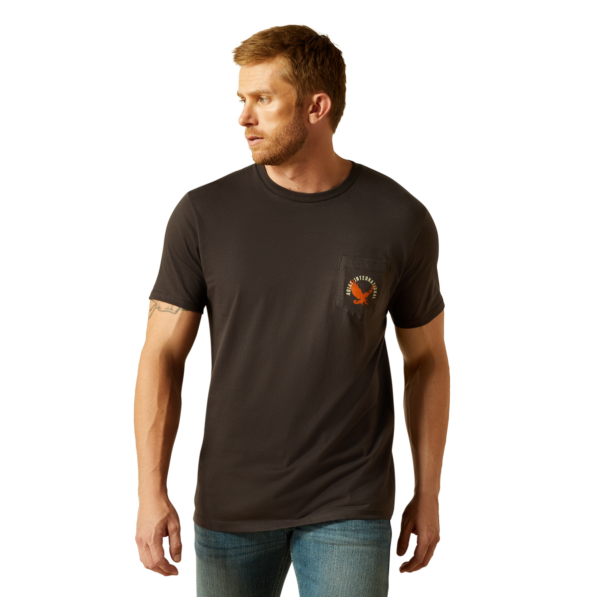 Ariat Mens Eagle Large Tee - Vintage Black
