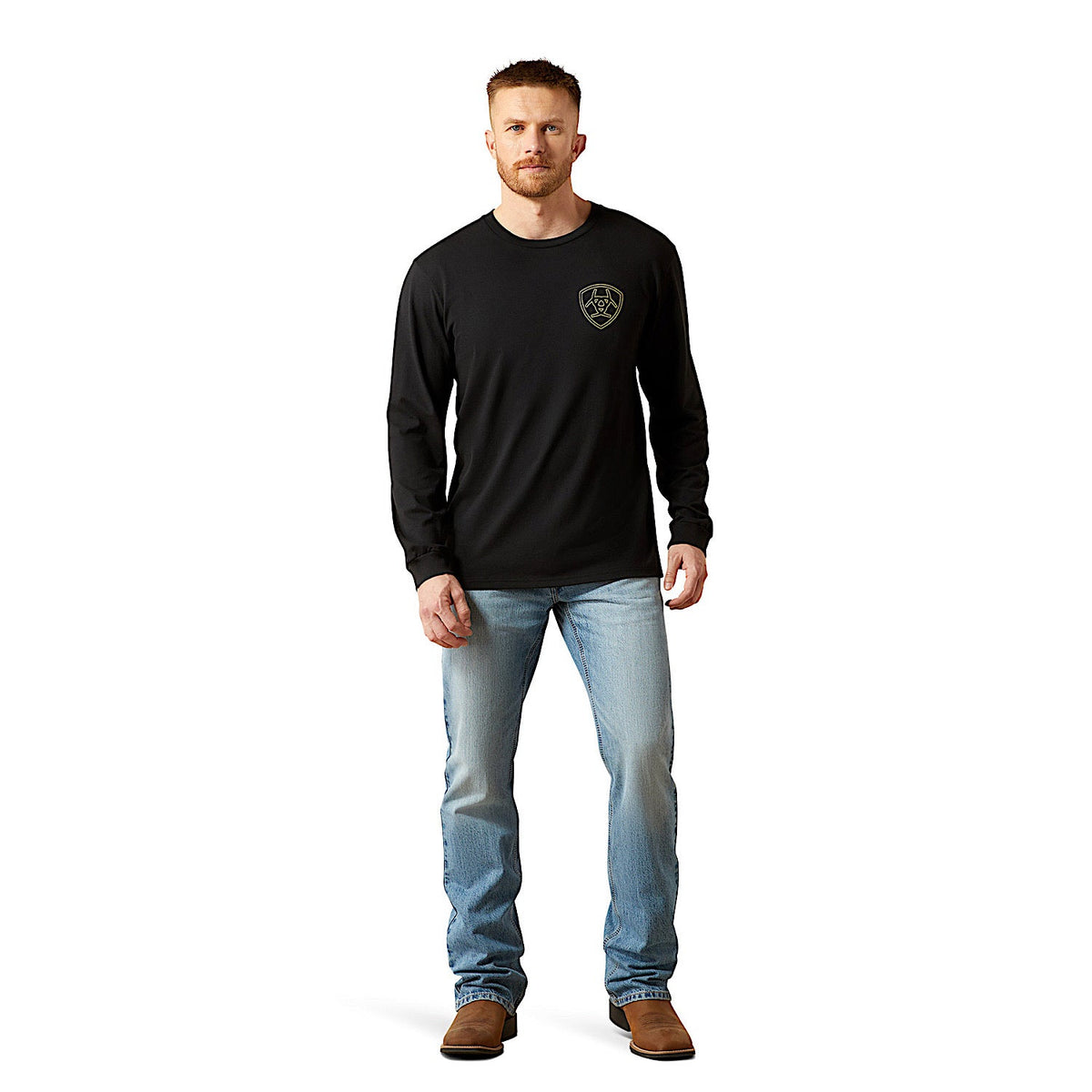 Ariat Mens Easy Rider Long Sleeve T-Shirt - Black
