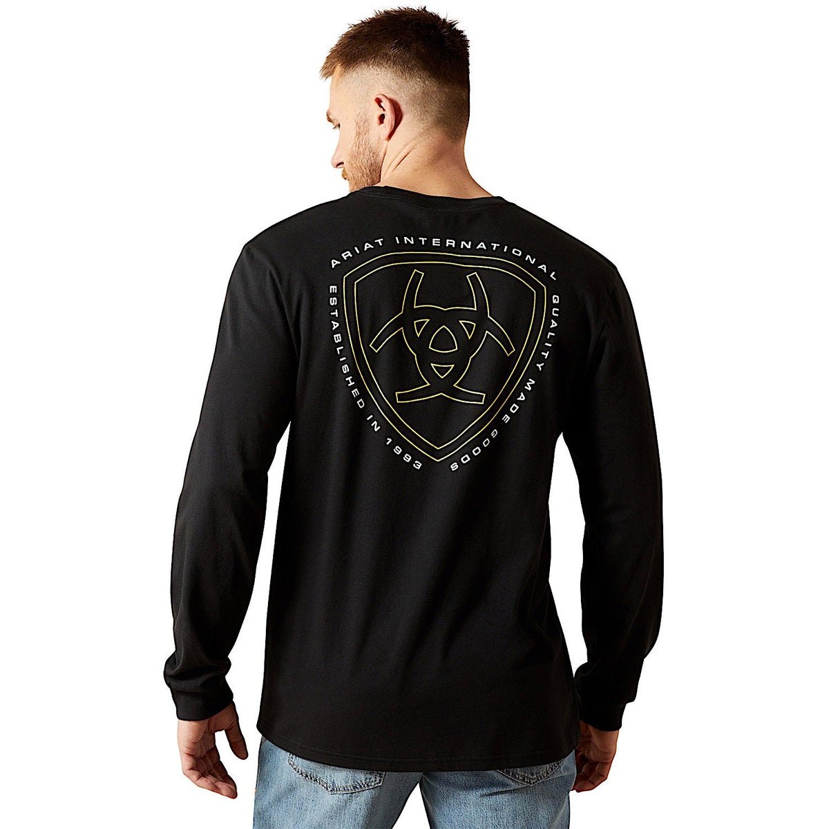 Ariat Mens Easy Rider Long Sleeve T-Shirt - Black