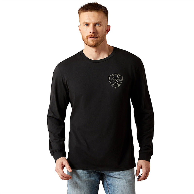 Ariat Mens Easy Rider Long Sleeve T-Shirt - Black