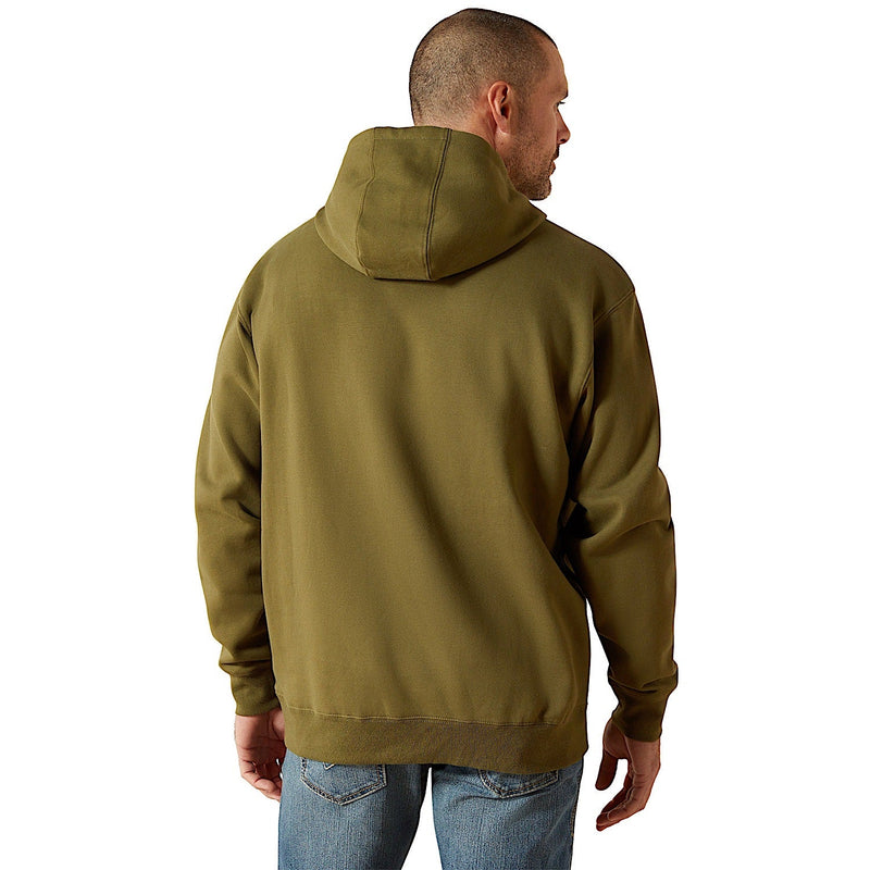 Ariat Mens Embossed Logo Hoodie - Winter Moss