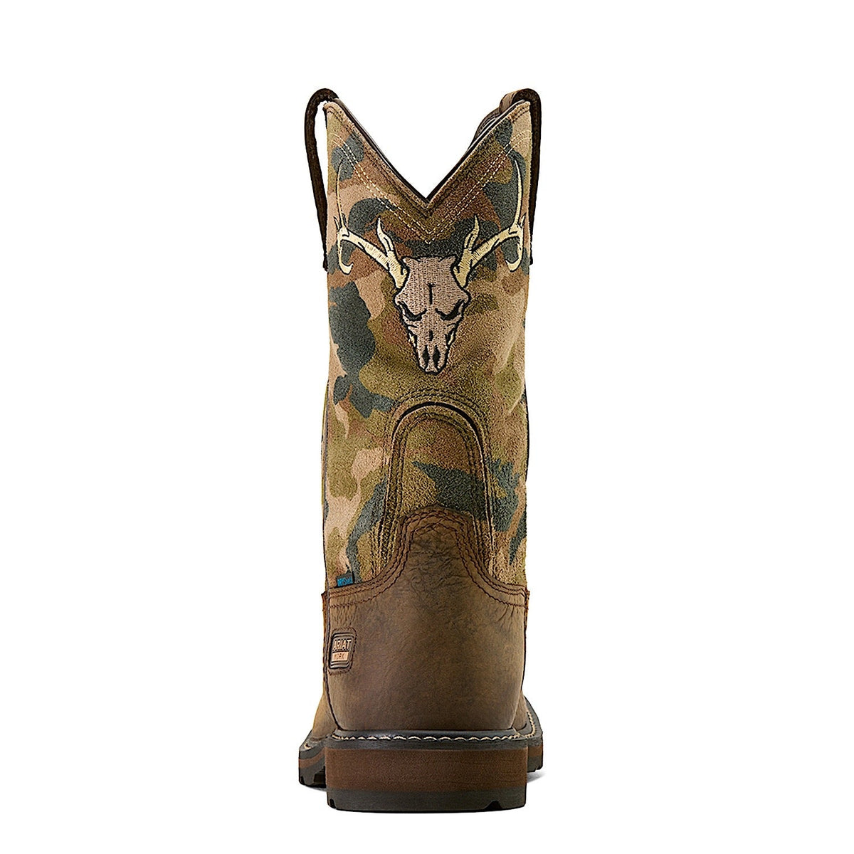 Ariat Men’s Groundbreaker Antler Waterproof Wide Square Toe Work Boot - Bruin Brown/Camo