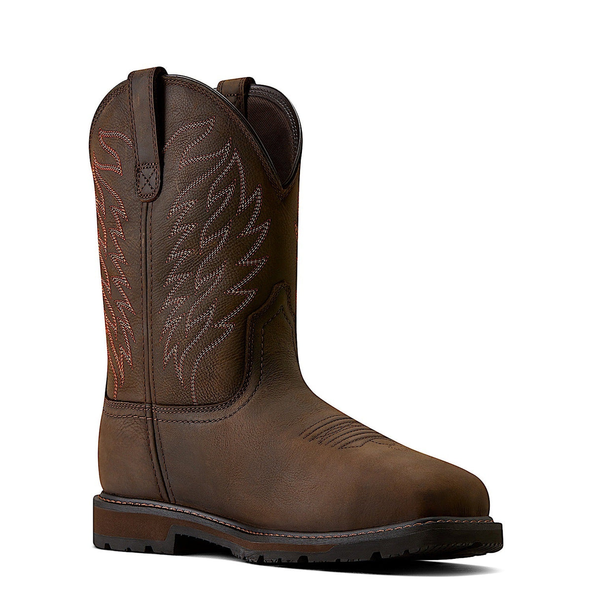 Ariat Men’s Groundbreaker Waterproof Wide Square Steel Toe Work Boot - Dark Brown