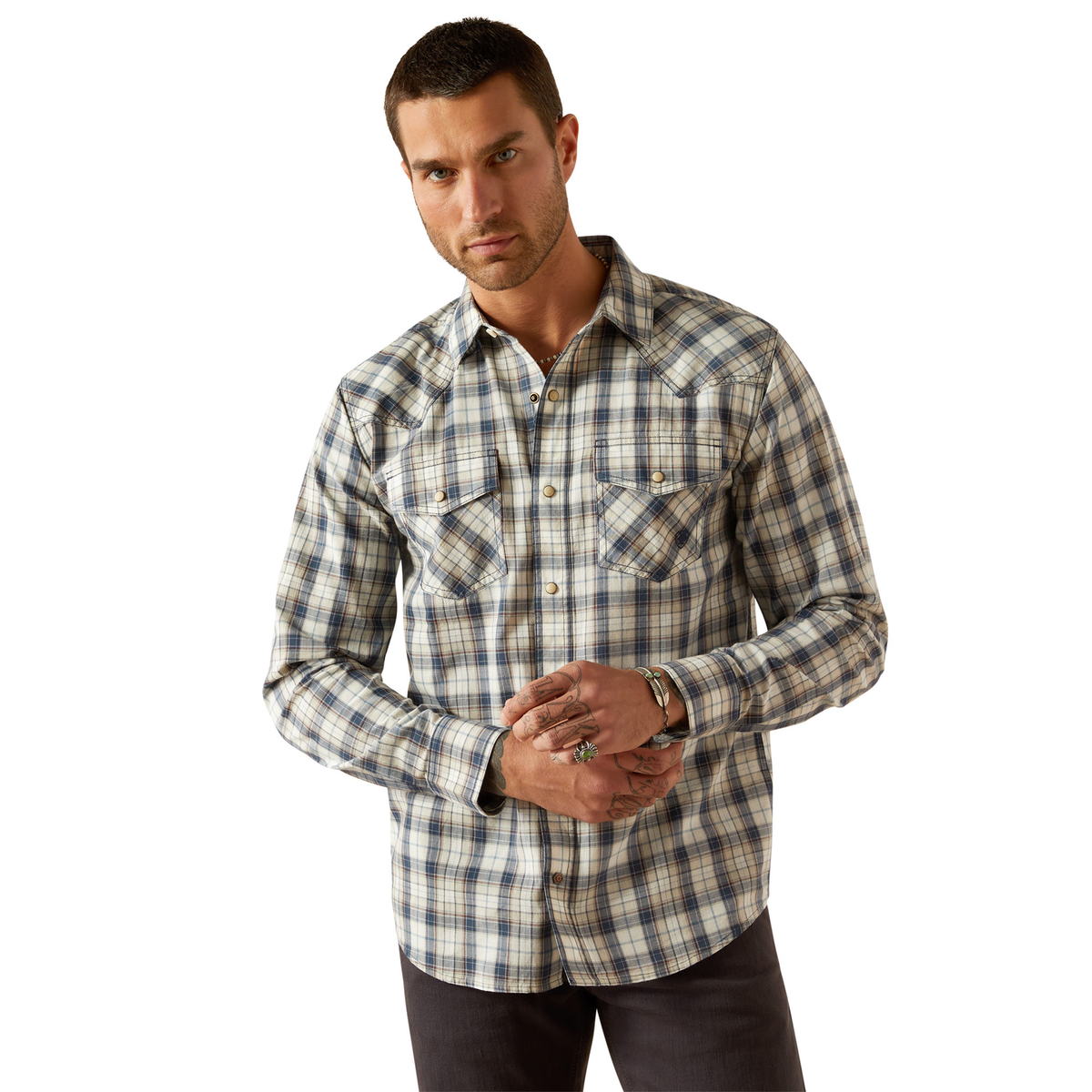 Ariat Men’s Hampton Retro Fit Shirt - Navy