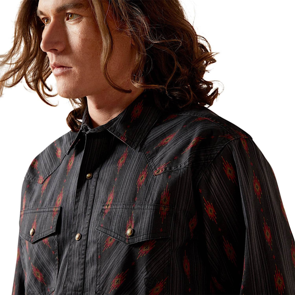 Ariat Men’s Harrel Retro Fit Snap Shirt - Black