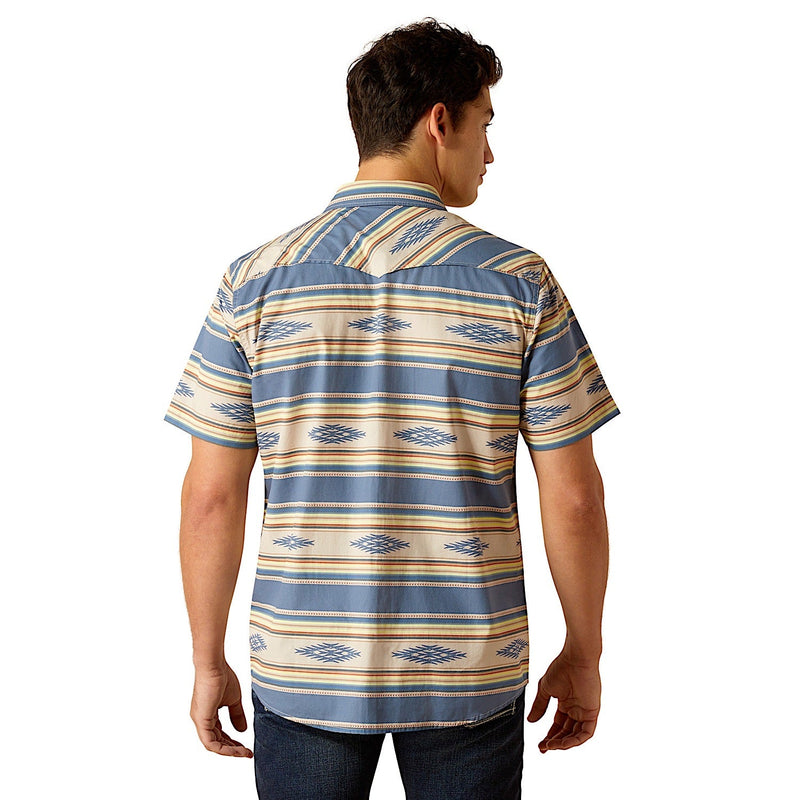 Ariat Men’s Hebastian Retro Snap Short Sleeve Shirt - Sandshell