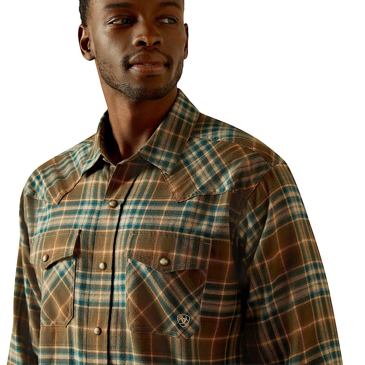 Ariat Men’s Henry Retro Fit Snap Shirt - Dark Green