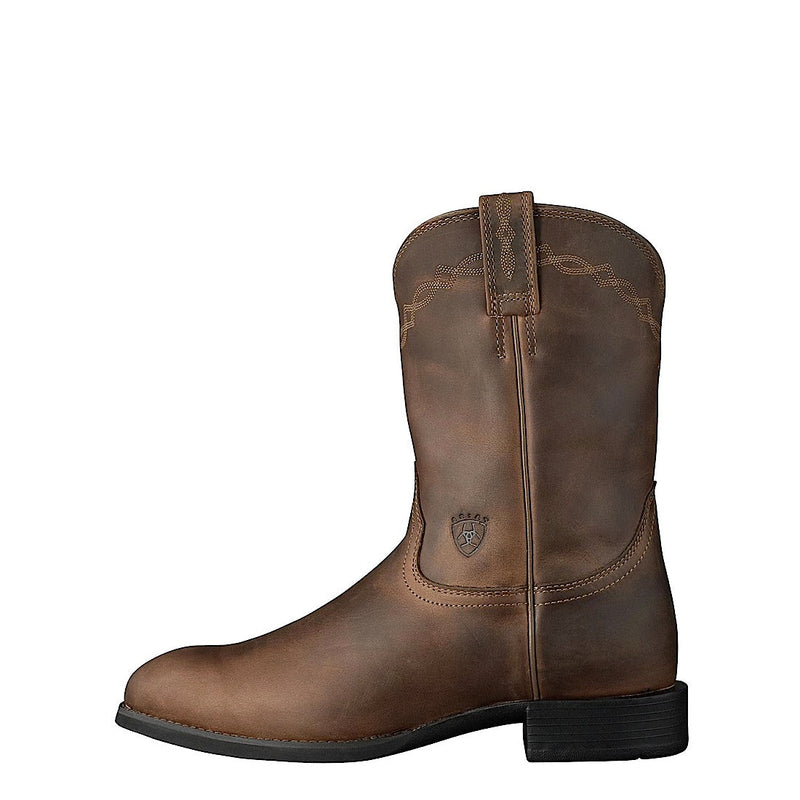 Ariat Men’s Heritage Roper Distressed Brown - Ariat Mens Western Boots