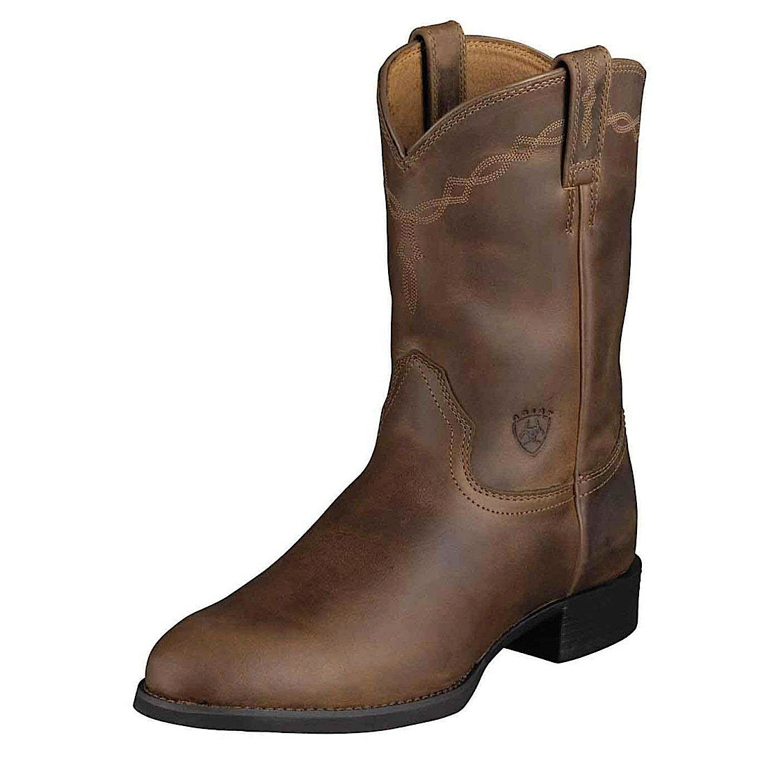 Ariat Men’s Heritage Roper Distressed Brown - US Size 7.0 / EE - WIDE - Ariat Mens Western Boots