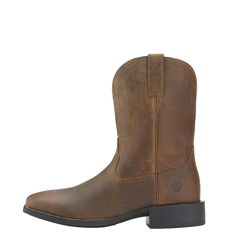 Ariat Men’s Heritage Roper Wide Square Toe - Powder Brown - Ariat Mens Western Boots