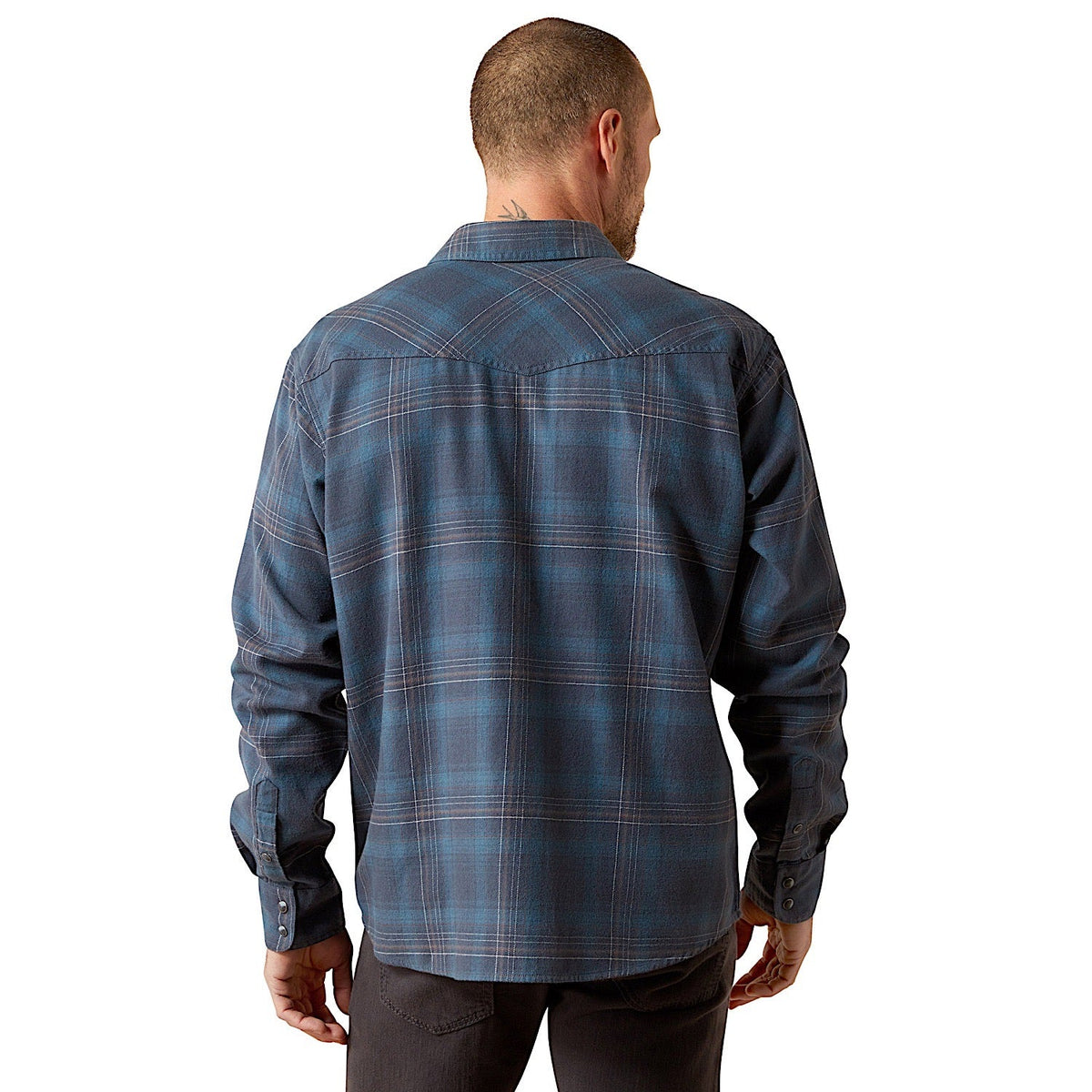 Ariat Men’s Higgins Retro Fit Snap Shirt - Navy