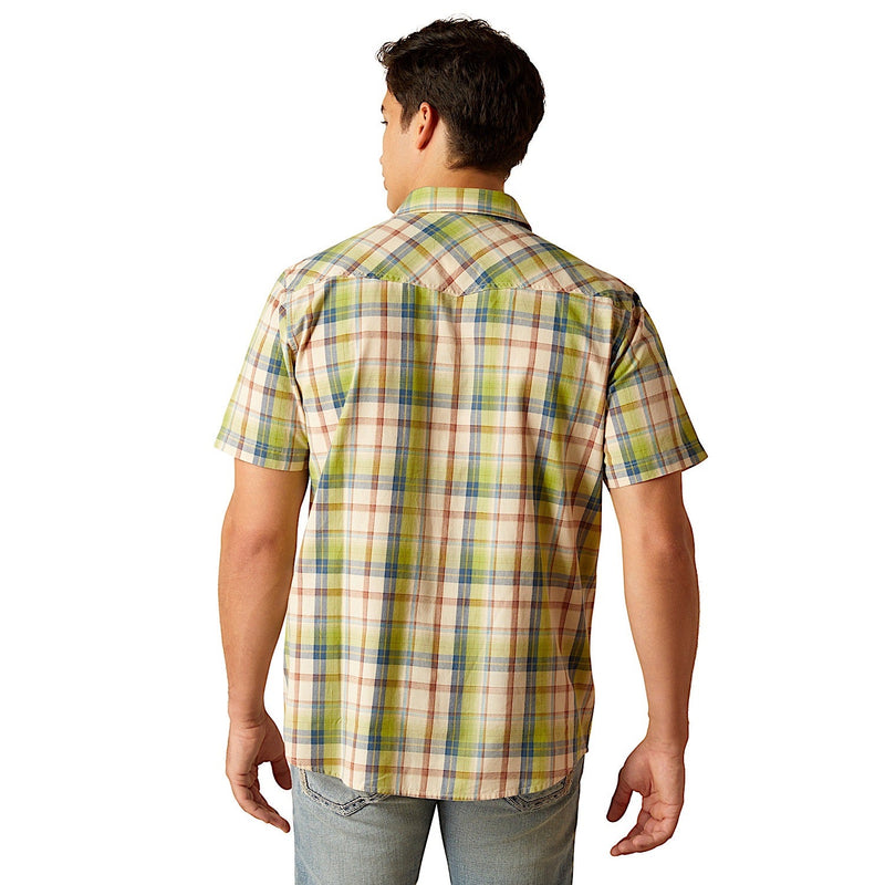 Ariat Men’s Hinston Retro Fit Snap Short Sleeve Shirt - Sandshell