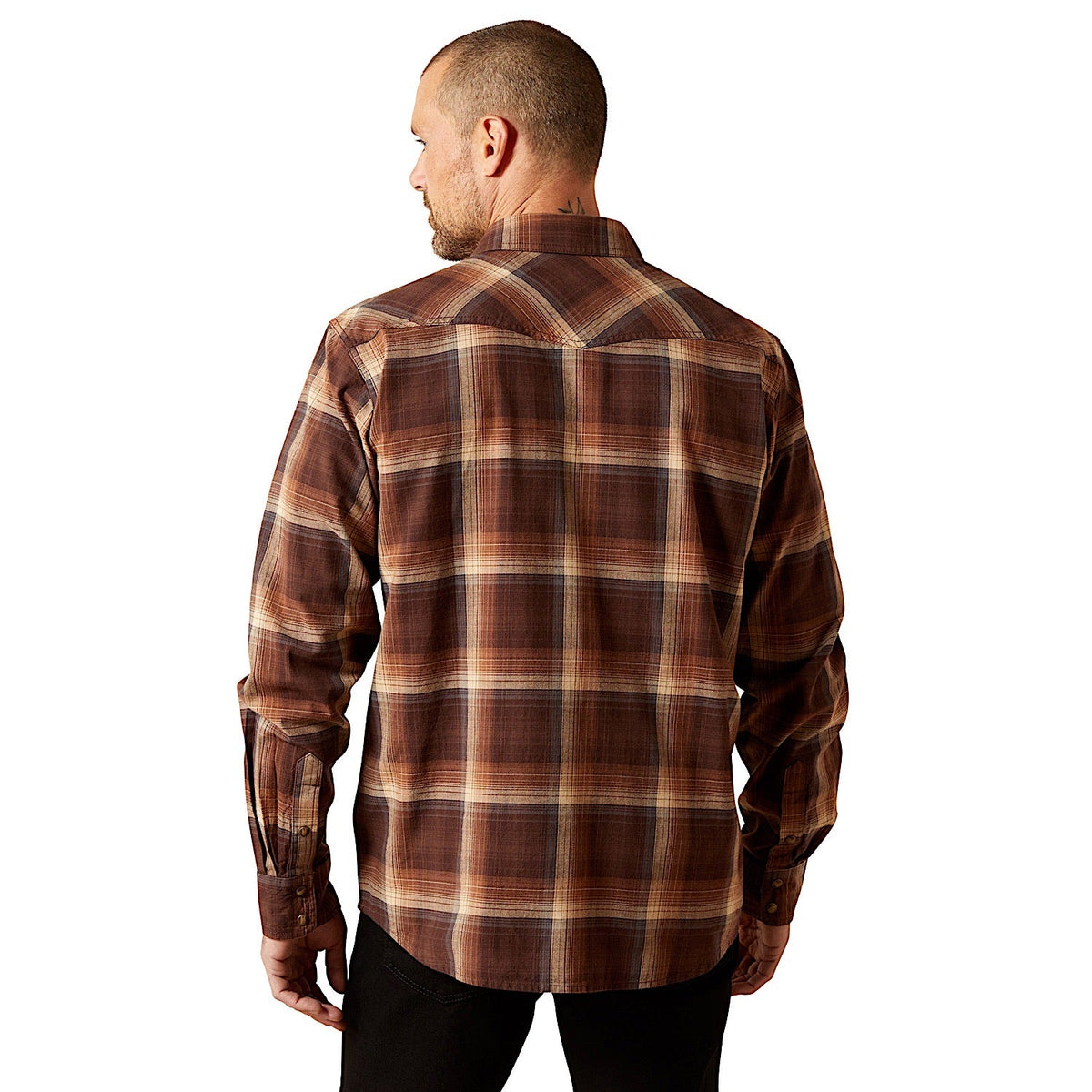 Ariat Men’s Hodges Retro Fit Snap Shirt - Brown