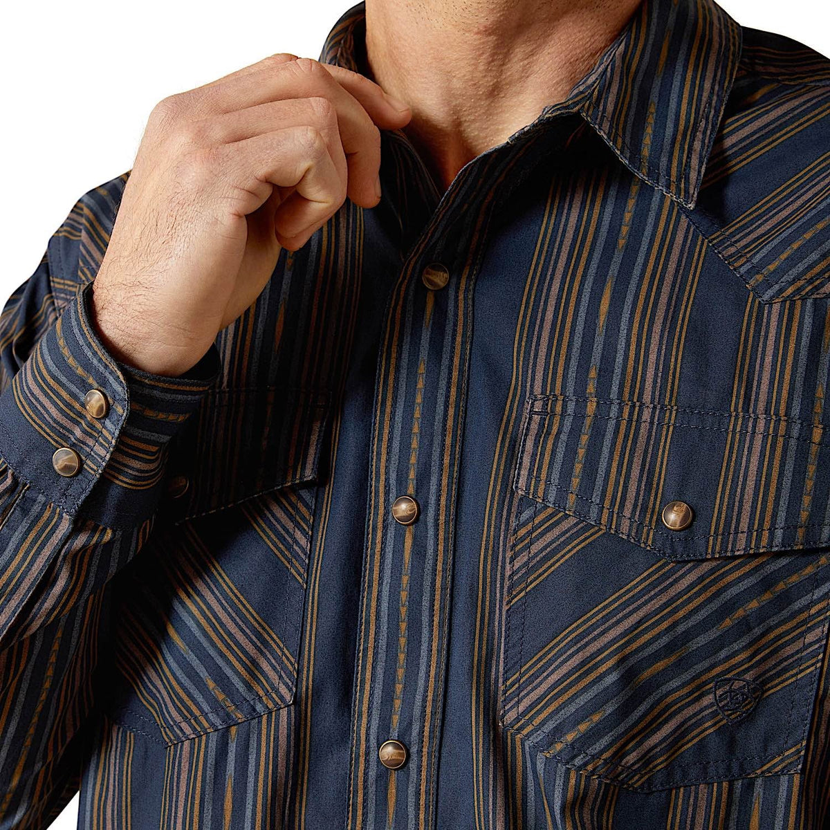 Ariat Men’s Horne Retro Fit Snap Shirt - Navy