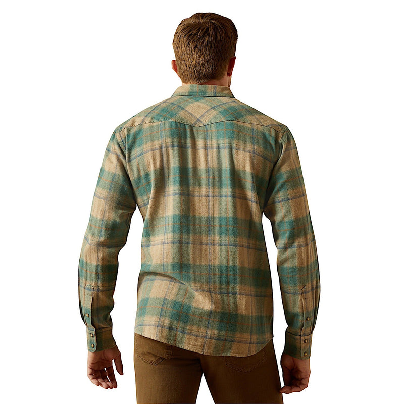 Ariat Mens Huxlee Retro Fit Shirt - Deep Teal