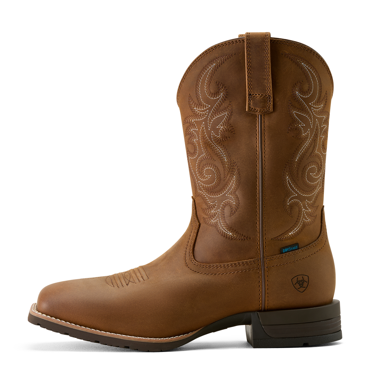 Ariat Mens Hybrid Ranchway Waterproof Cowboy Boot - Distressed Brown