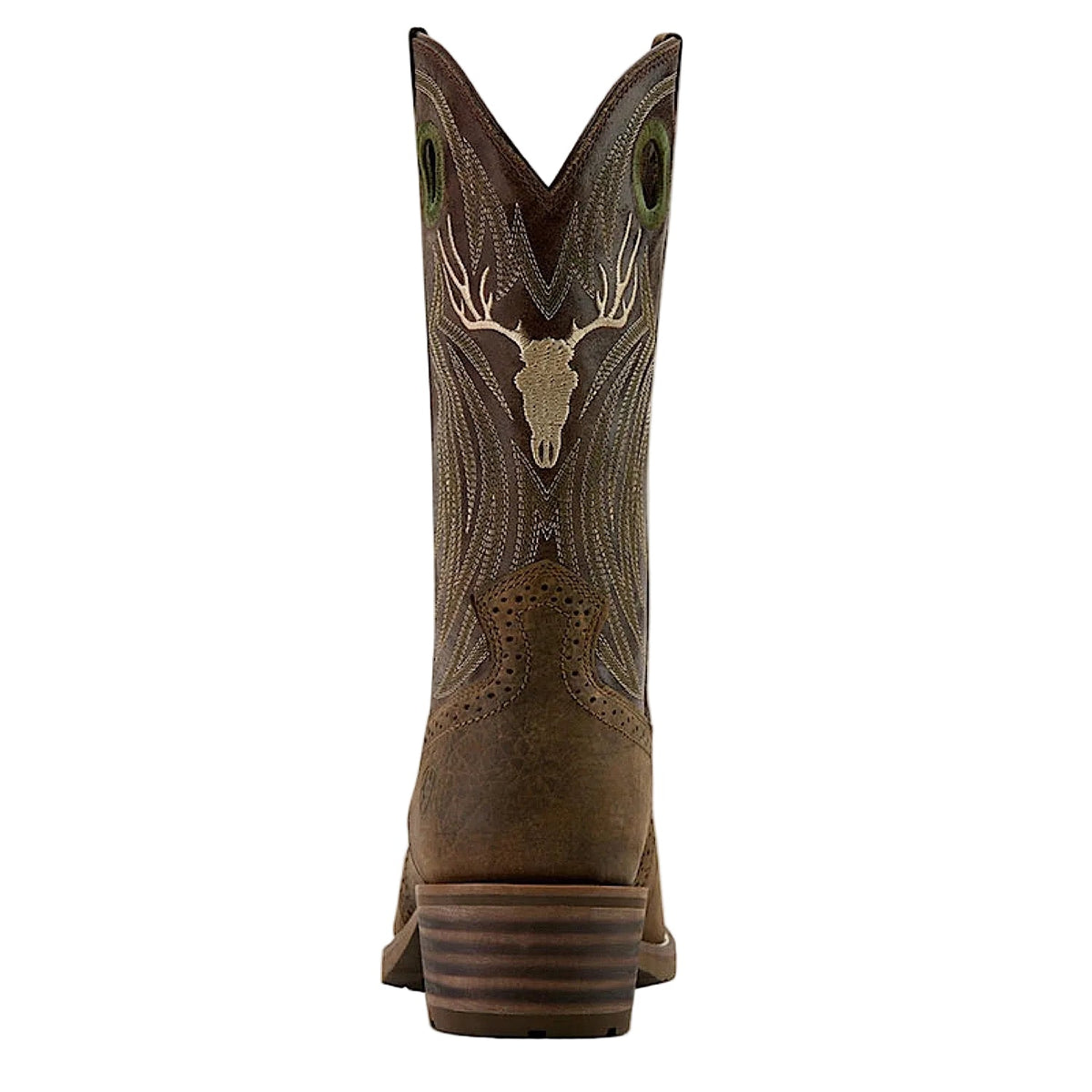 Ariat Mens Hybrid Roughstock Antler Western Boot - Wild Taupe/Espresso