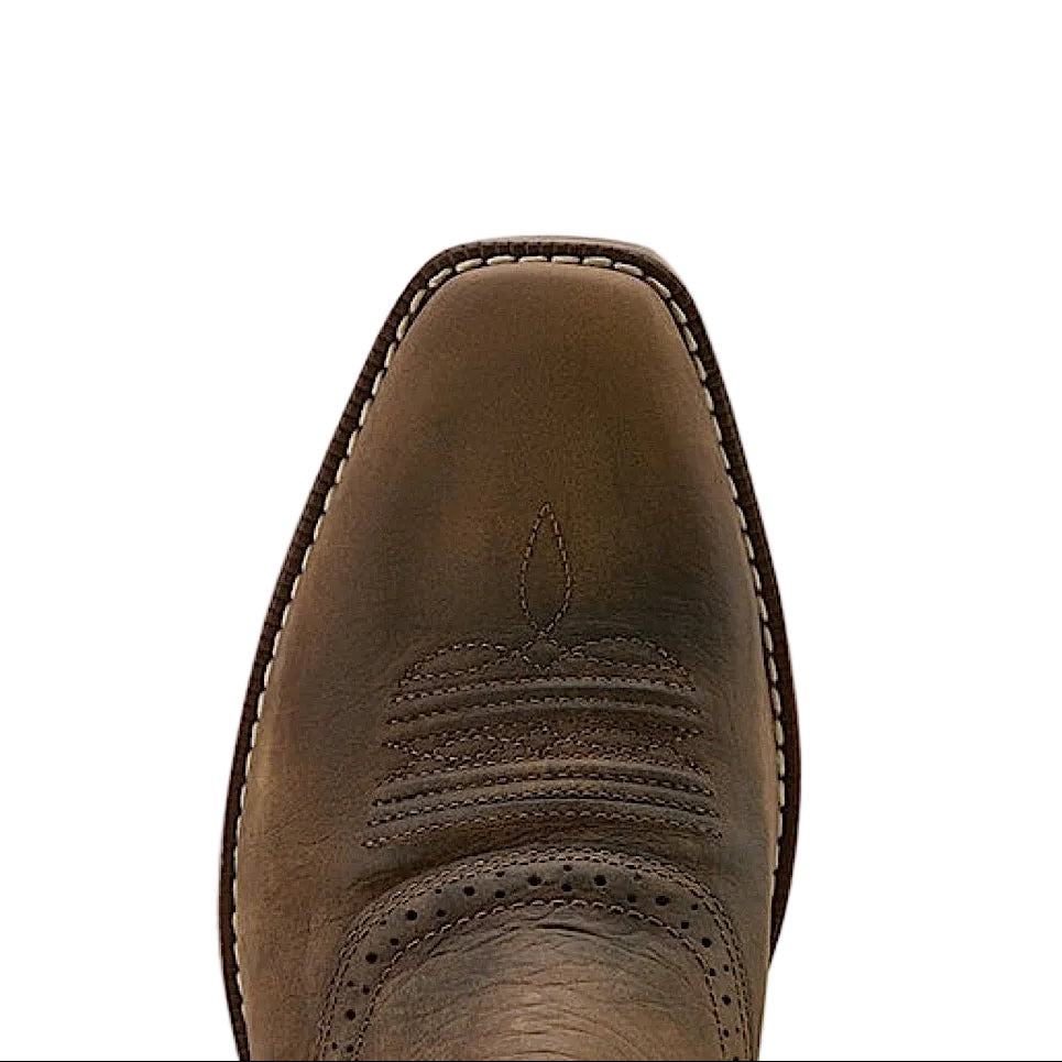 Ariat Mens Hybrid Roughstock Antler Western Boot - Wild Taupe/Espresso
