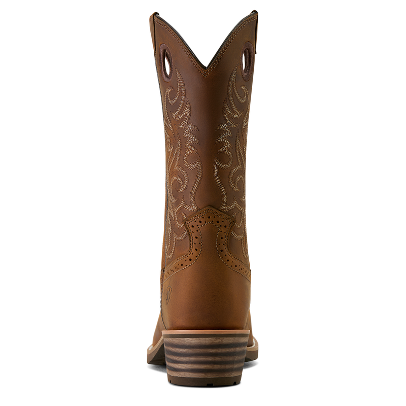 Ariat Mens Hybrid Roughstock Square Toe Western Boot - Distressed Brown