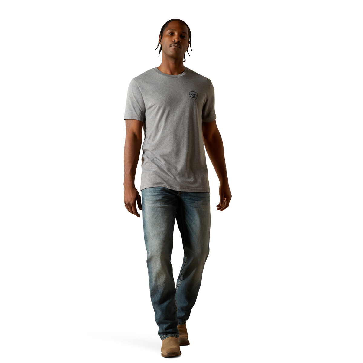 Ariat Mens Iron Ranch Arch Tee - Graphite Heather