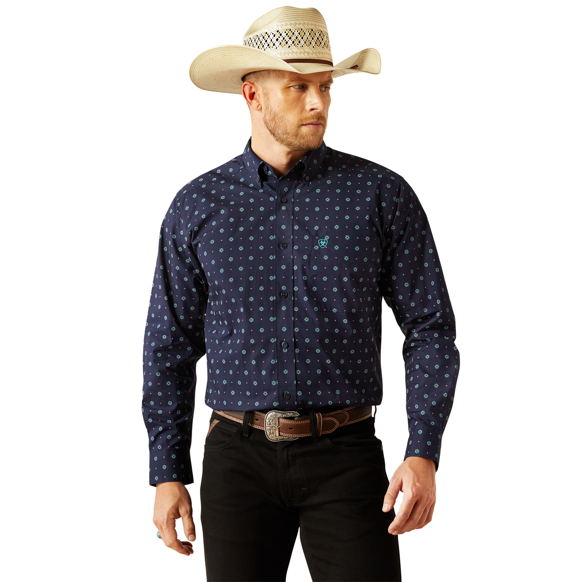 Ariat Men’s Jacobi Classic Fit Shirt - Navy
