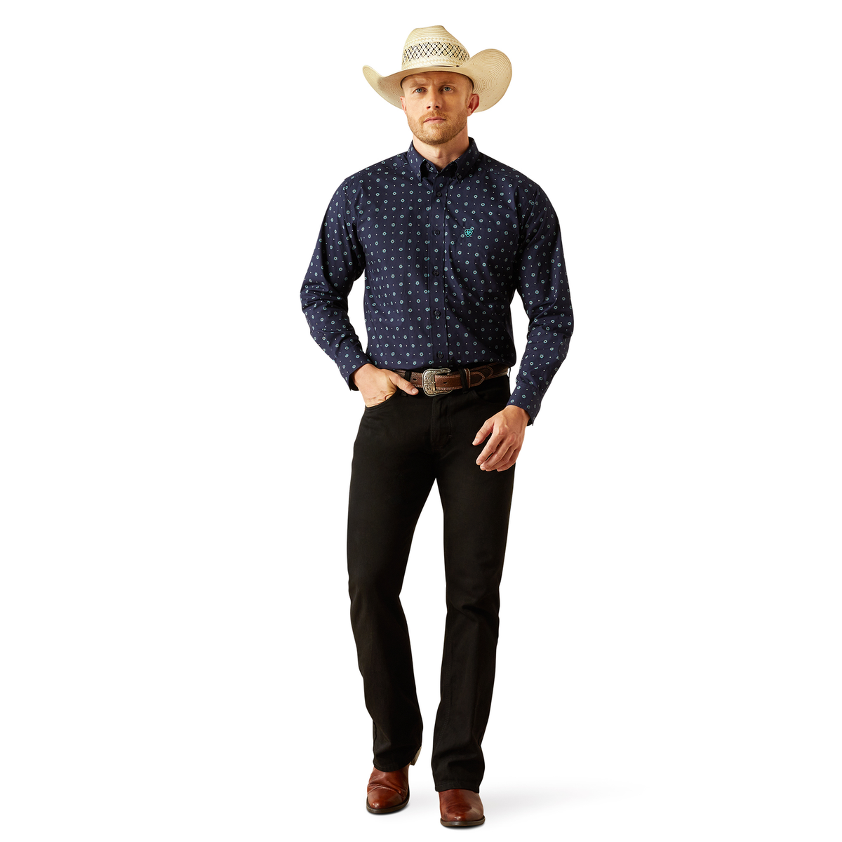 Ariat Men’s Jacobi Classic Fit Shirt - Navy