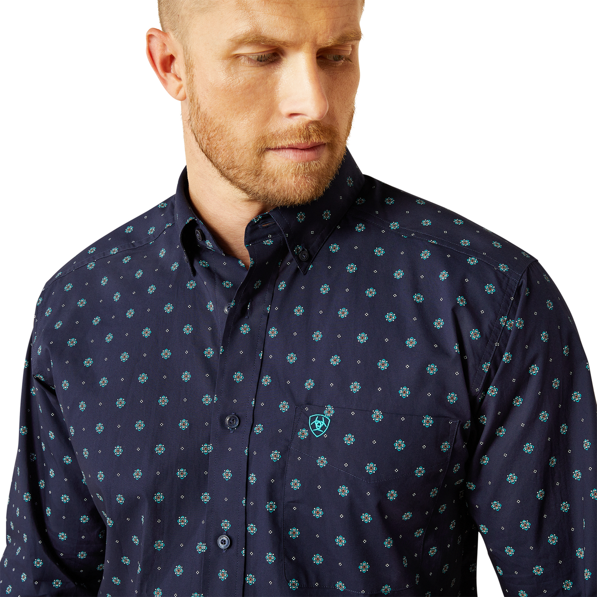 Ariat Men’s Jacobi Classic Fit Shirt - Navy