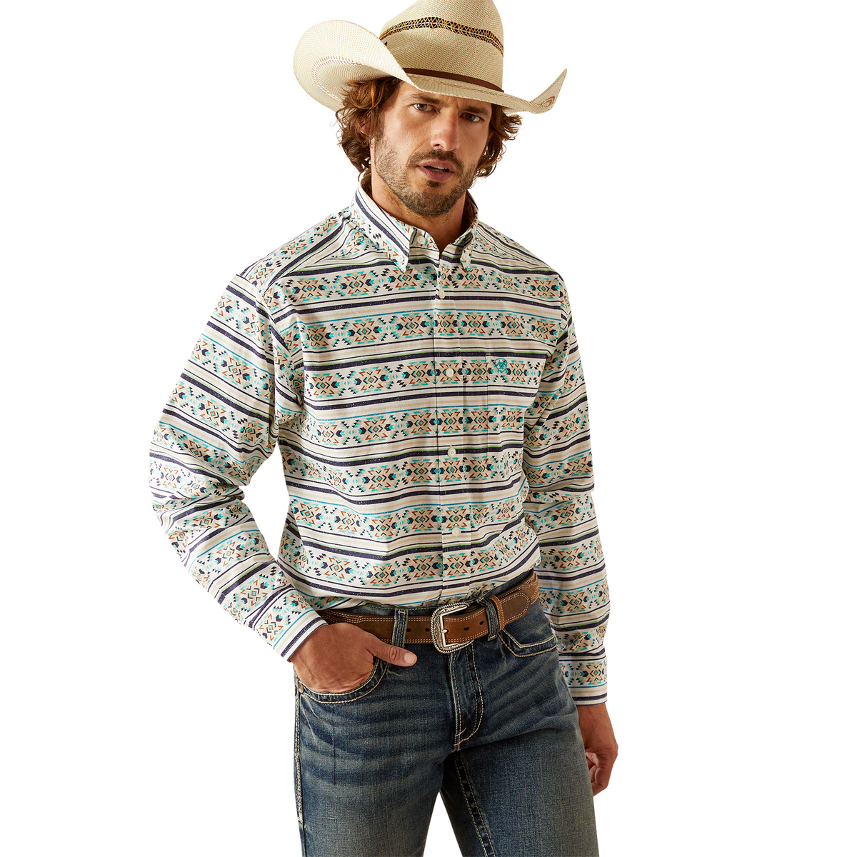 Ariat Men’s Judge Classic Fit Shirt - Teal