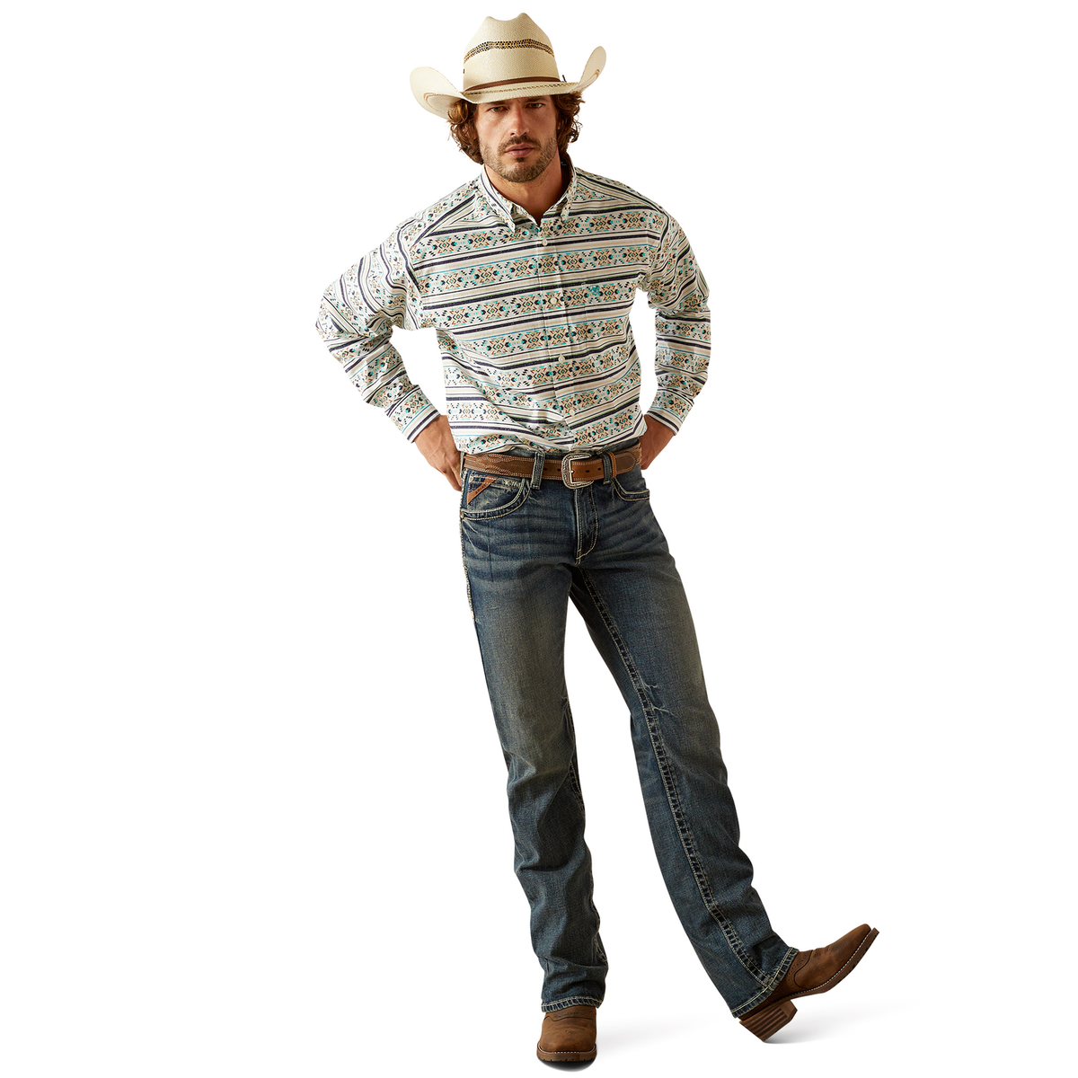Ariat Men’s Judge Classic Fit Shirt - Teal