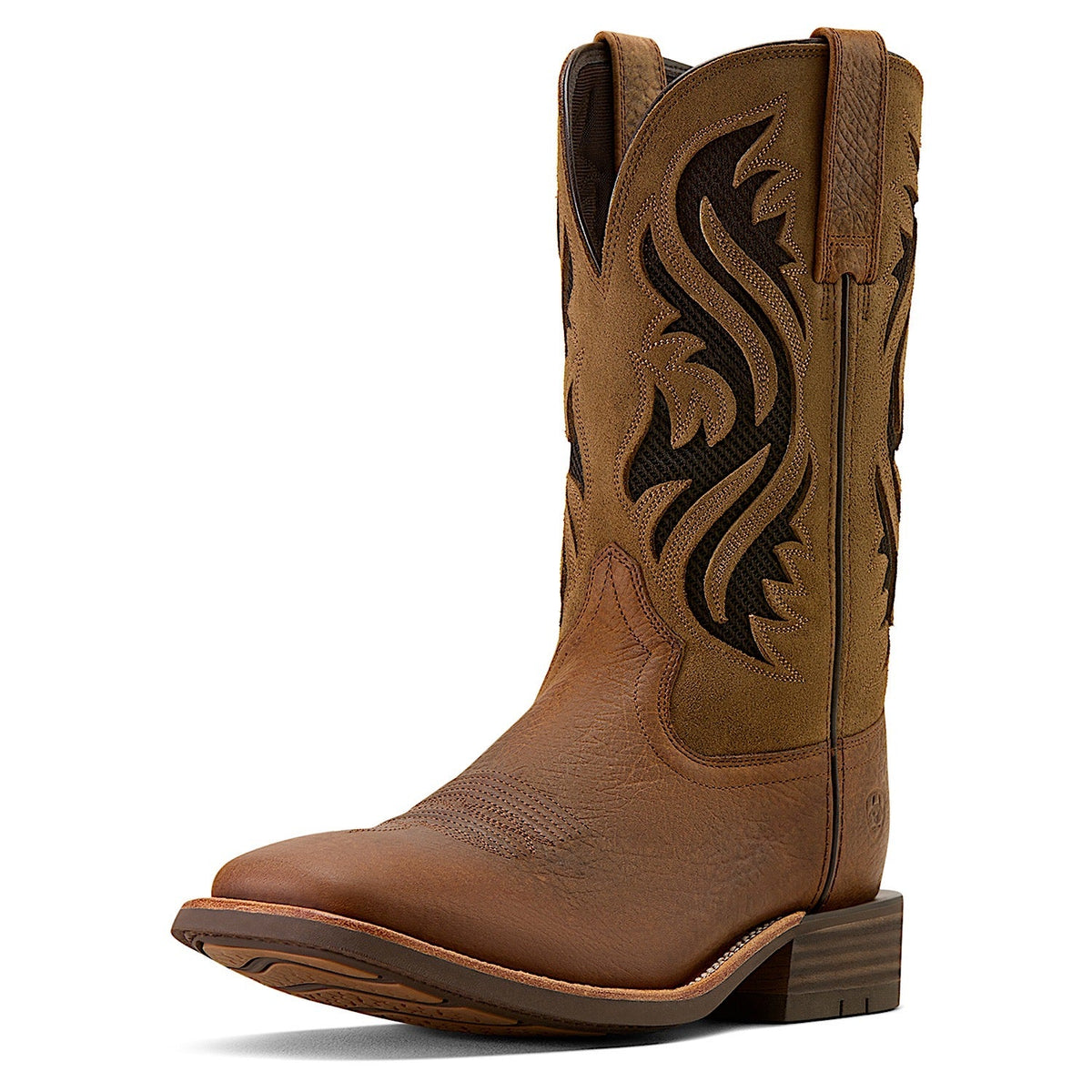 Ariat Men’s Kanyon Toughstock Venttek Wide Square Toe Cowboy Boot - Earth/Adobe Mocha Suede