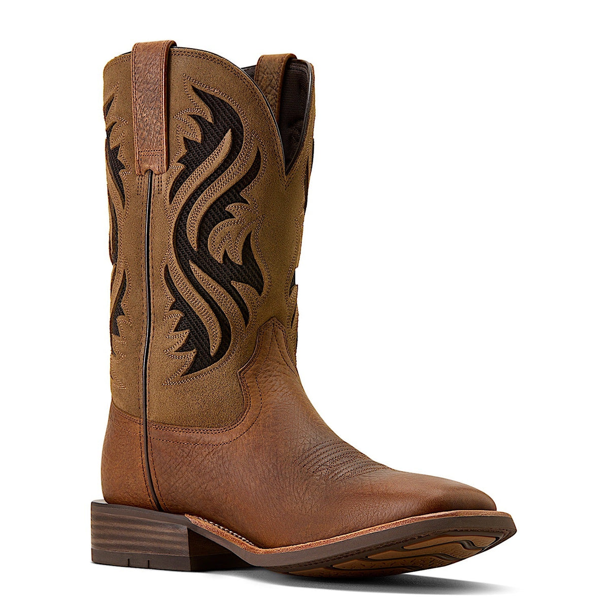 Ariat Men’s Kanyon Toughstock Venttek Wide Square Toe Cowboy Boot - Earth/Adobe Mocha Suede