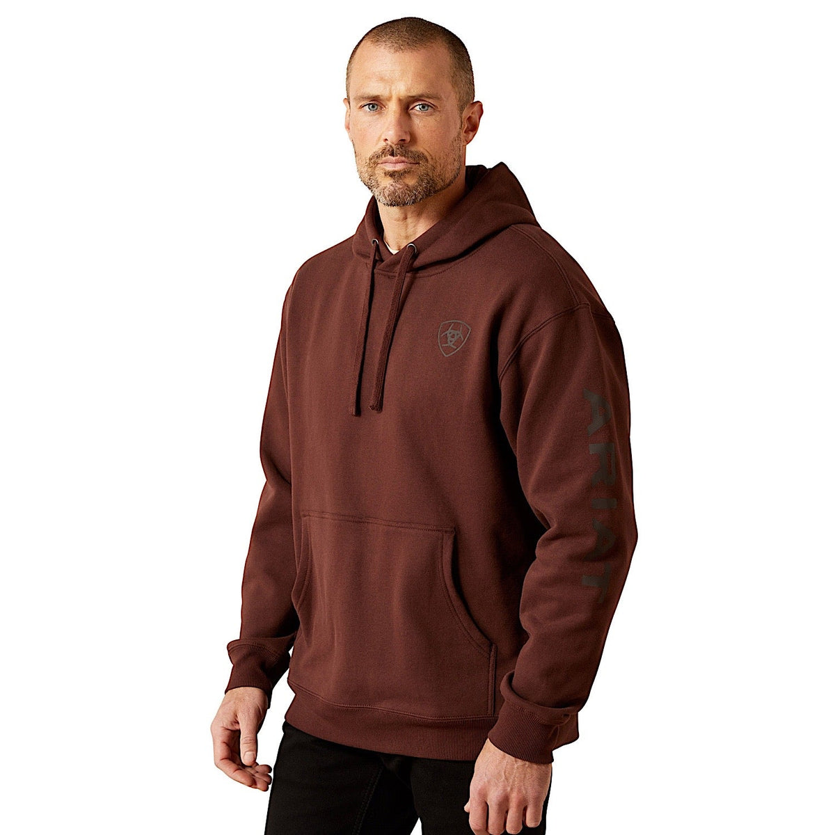 Ariat Men’s Logo Hoodie - Deep Mahogany