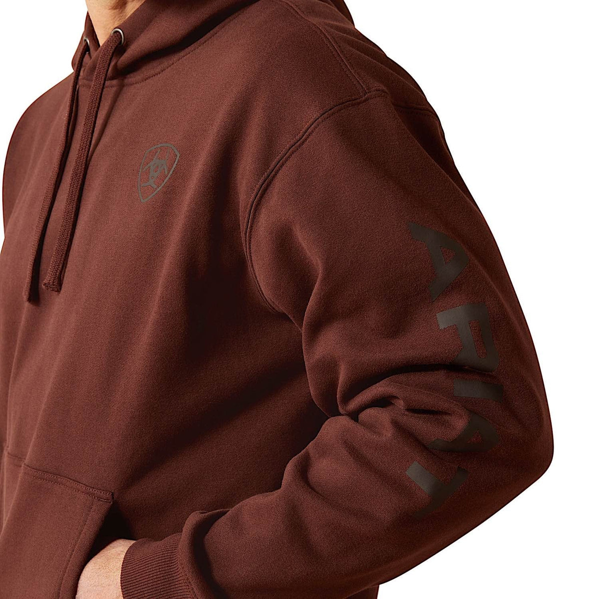 Ariat Men’s Logo Hoodie - Deep Mahogany