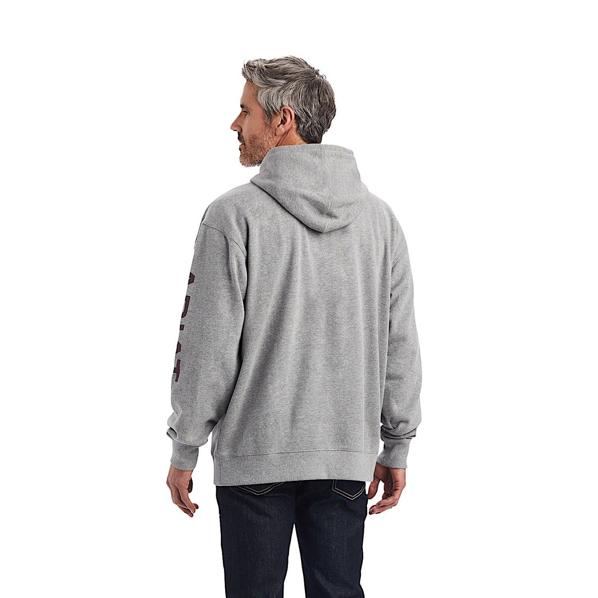 Ariat Men’s Logo Hoodie - Heather Grey