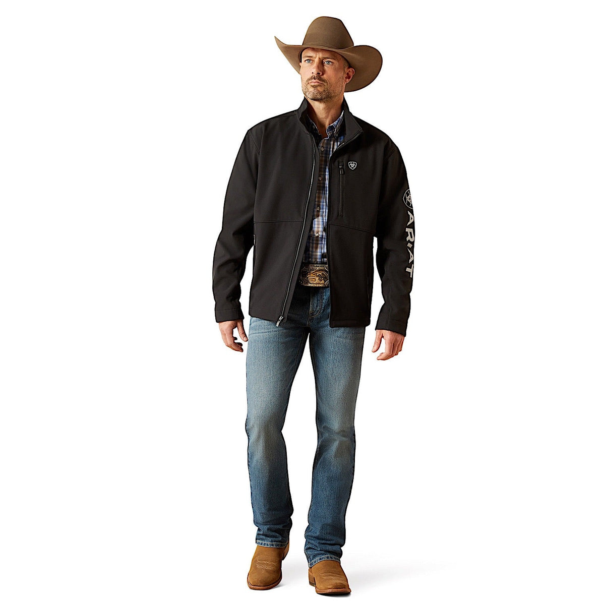 Ariat Mens Logo Softshell Jacket - Black