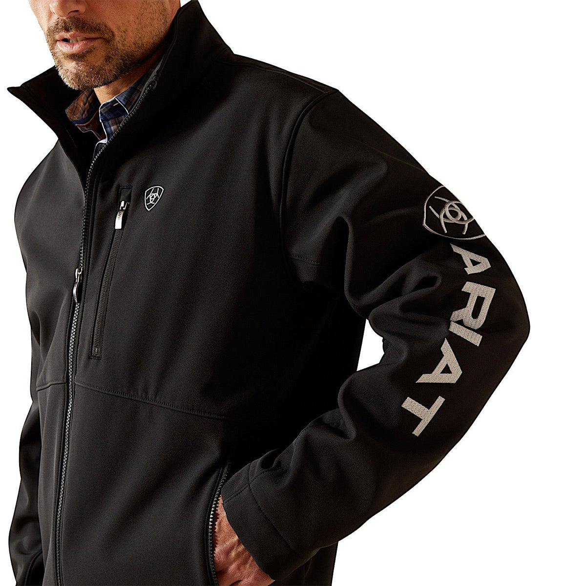 Ariat Mens Logo Softshell Jacket - Black