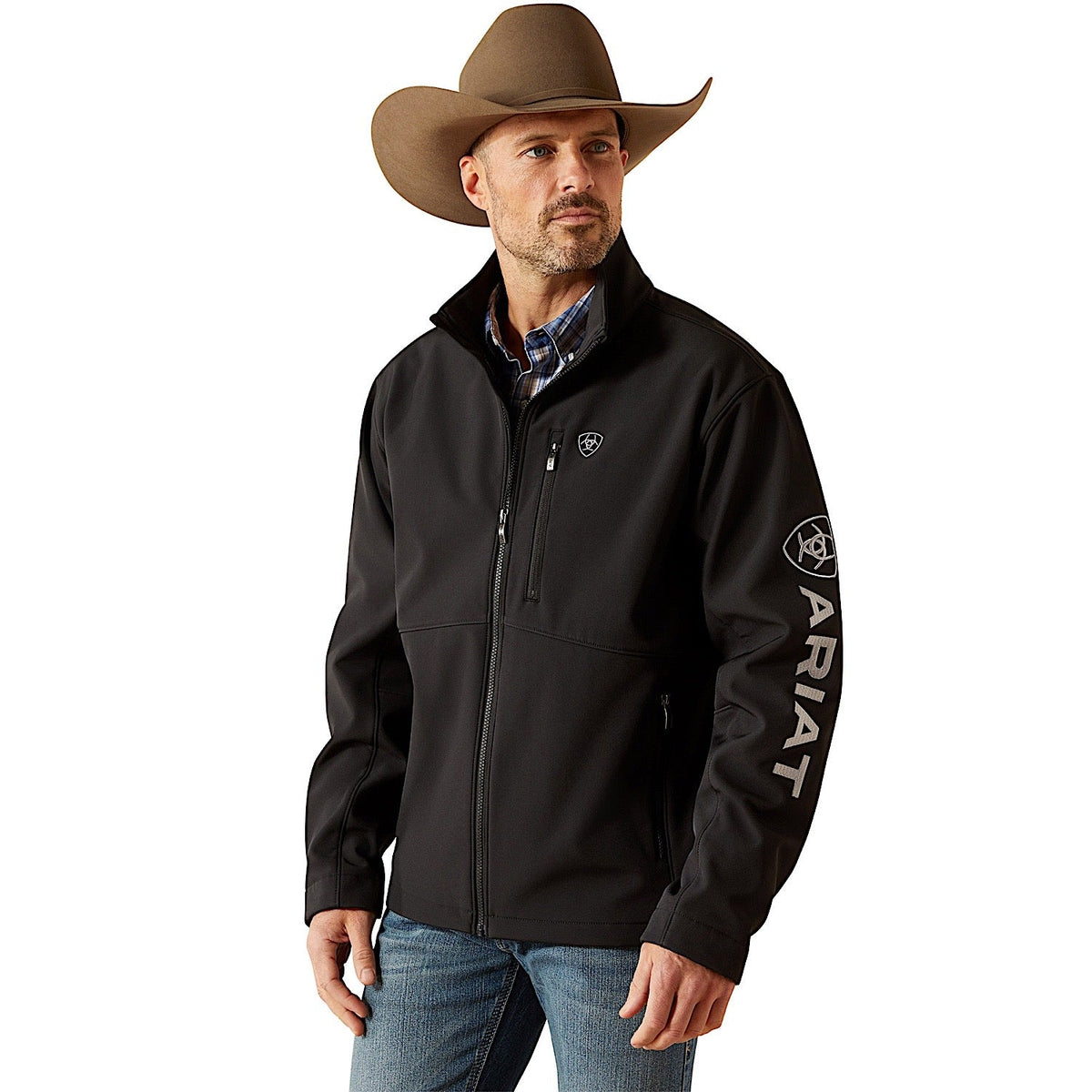 Ariat Mens Logo Softshell Jacket - Black