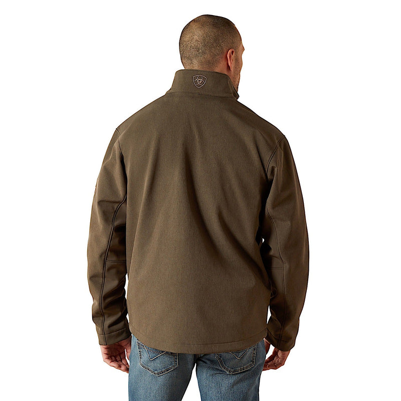 Ariat Mens Logo Softshell Jacket - Earth Green Heather