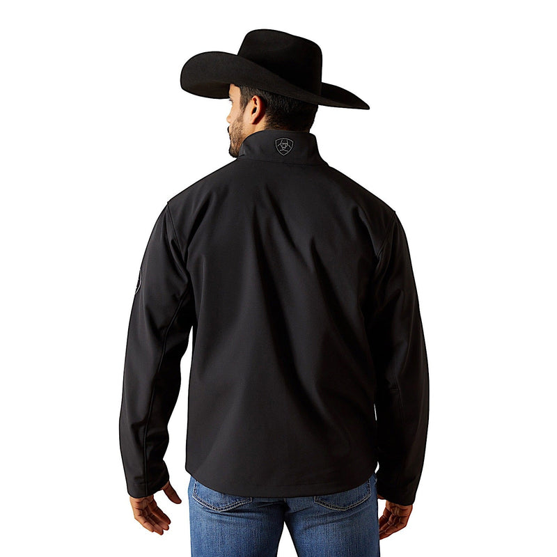 Ariat Mens Logo Softshell Jacket - Phantom/Grey Southwest