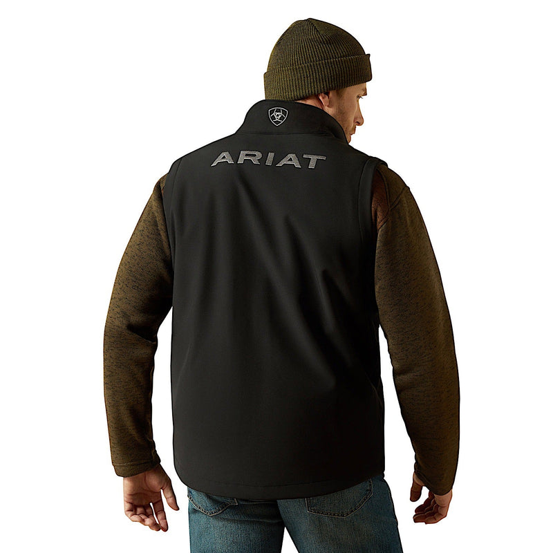 Ariat Mens Logo Softshell Vest - Black
