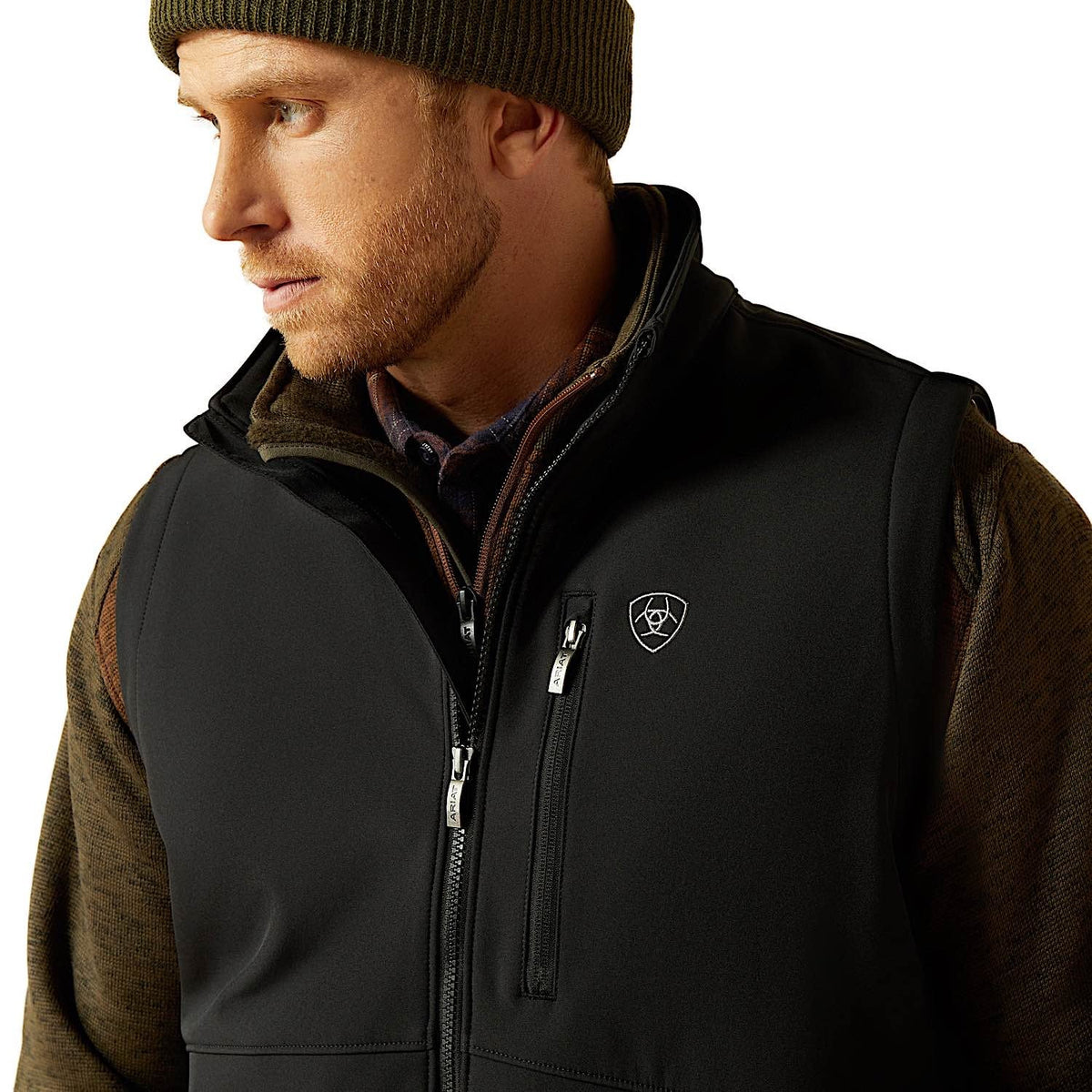 Ariat Mens Logo Softshell Vest - Black