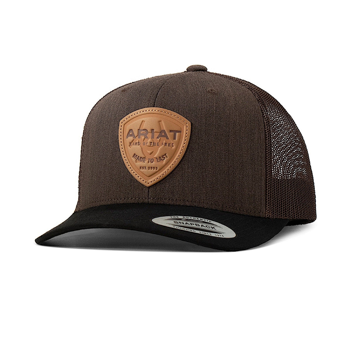 Ariat Mens Made To Last Mesh Snap Back Cap - Brown